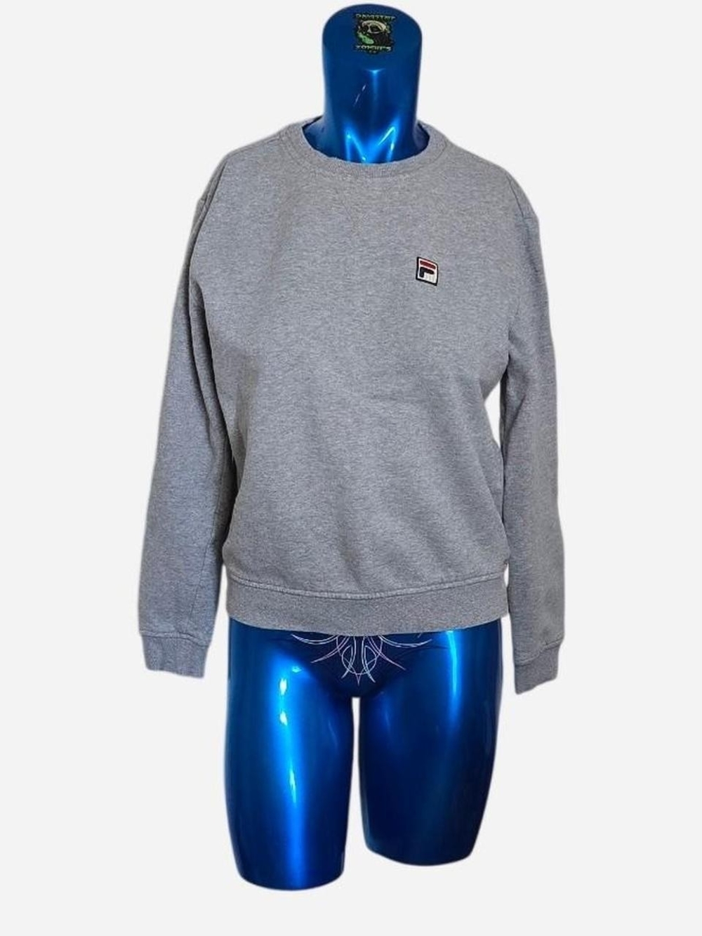 Fila Gray Crewneck Sweatshirt with Small Chest Logo
